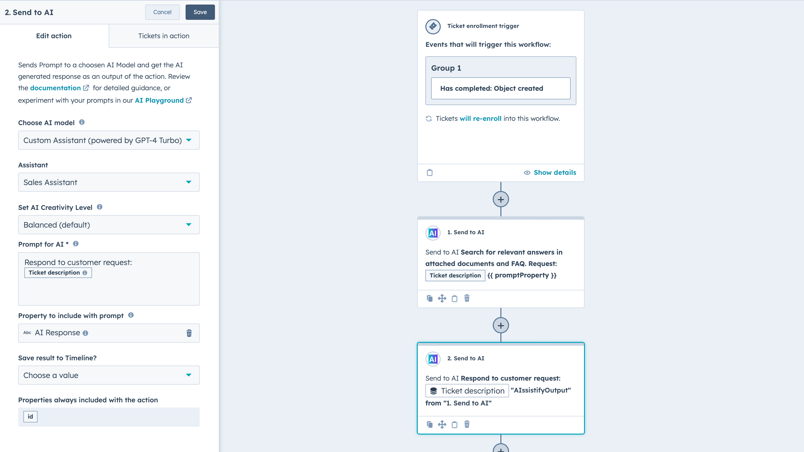 Integrate generative AI models in Workflows